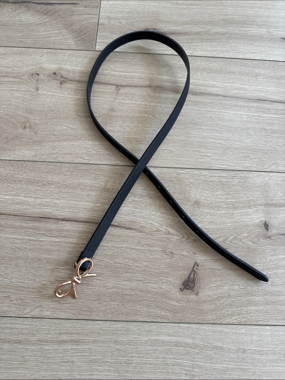 Target Black Belt with Rose Gold Bow Accent